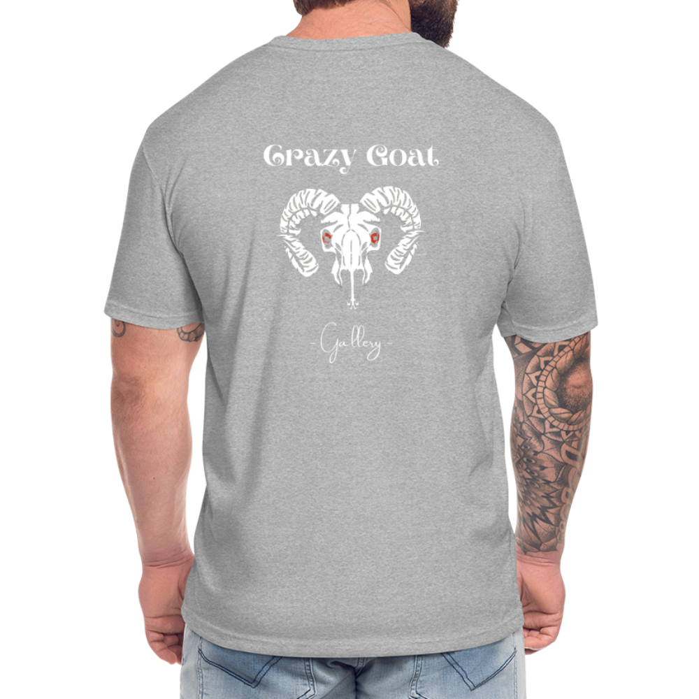 Crazy Goat Fitted CottonT-Shirt - heather gray