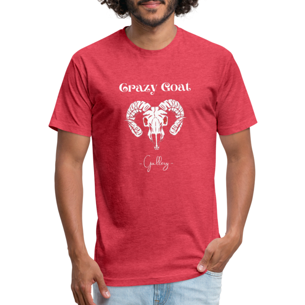 Crazy Goat Fitted CottonT-Shirt - heather red