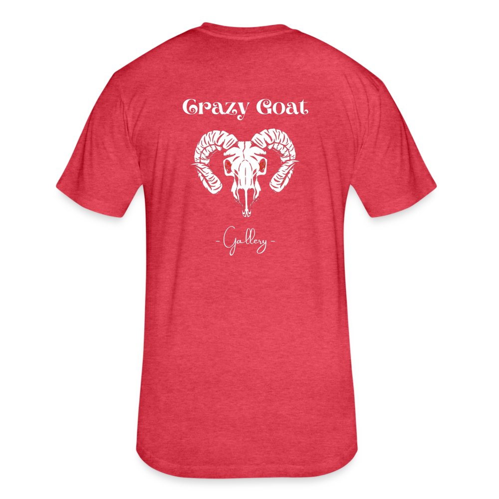 Crazy Goat Fitted CottonT-Shirt - heather red