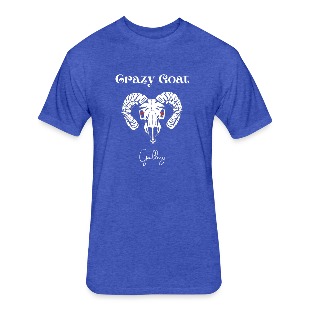 Crazy Goat Fitted CottonT-Shirt - heather royal