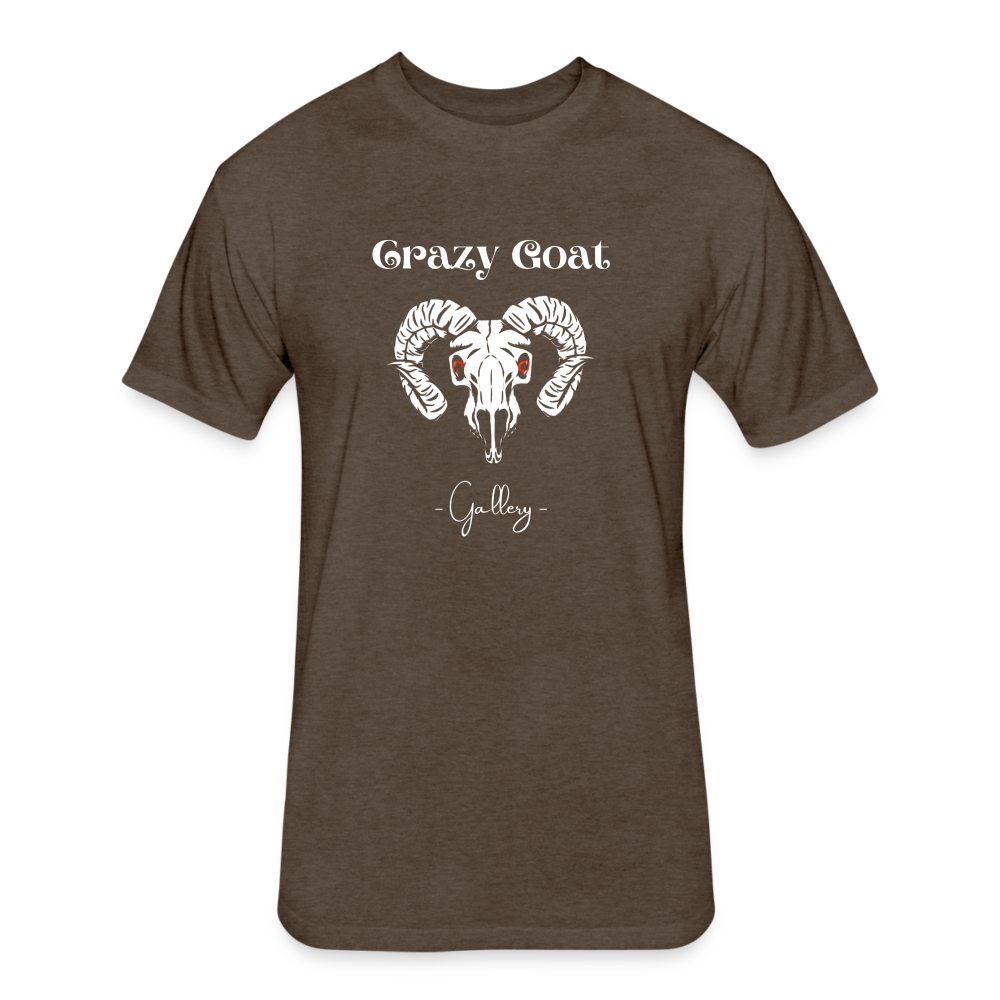 Crazy Goat Fitted CottonT-Shirt - heather espresso