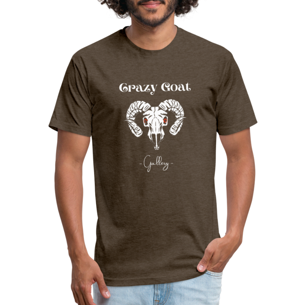 Crazy Goat Fitted CottonT-Shirt - heather espresso