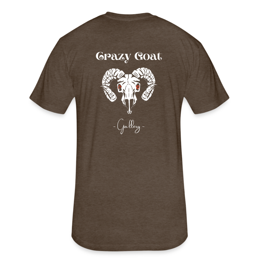 Crazy Goat Fitted CottonT-Shirt - heather espresso