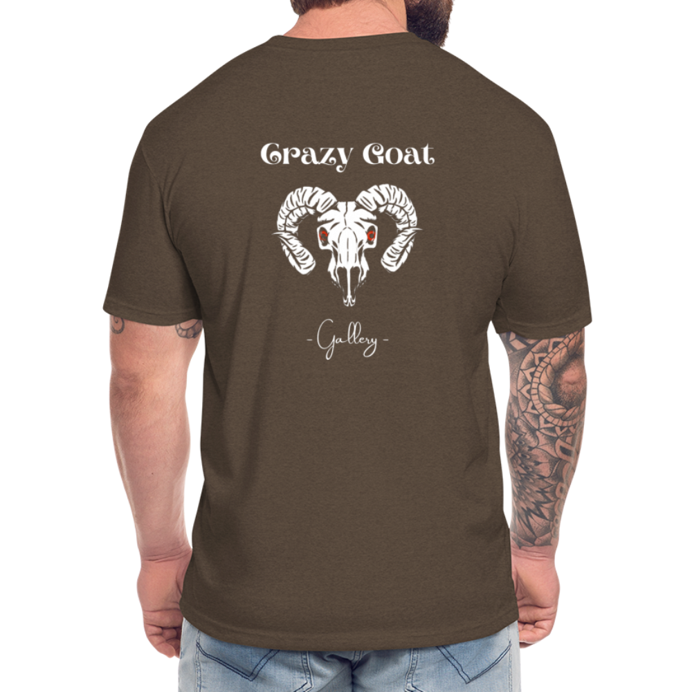 Crazy Goat Fitted CottonT-Shirt - heather espresso