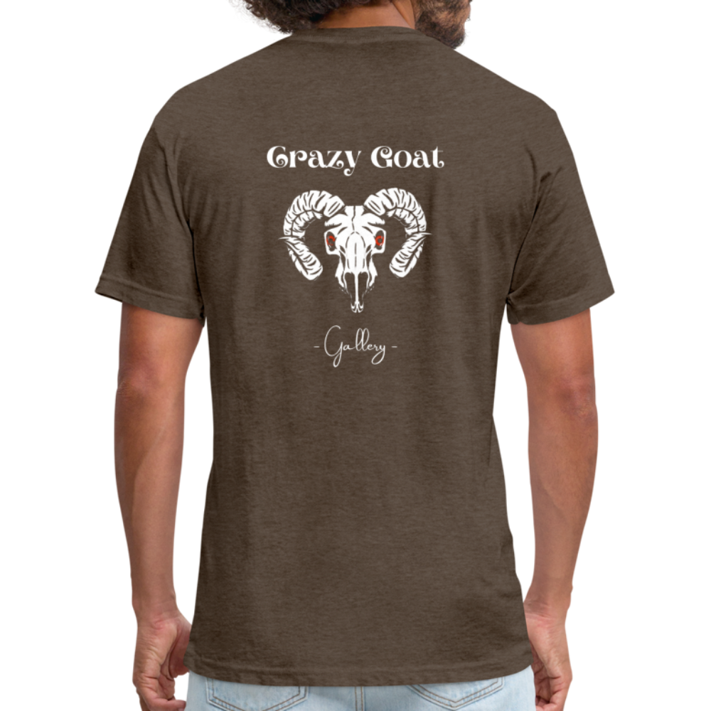 Crazy Goat Fitted CottonT-Shirt - heather espresso