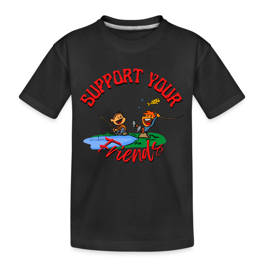 Support Your Friends Kid’s Premium Organic T-Shirt - black