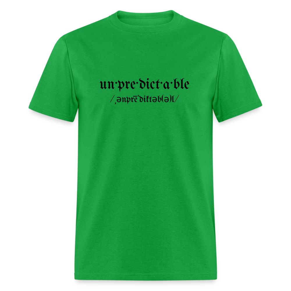 Unpredictable Unisex Classic T-Shirt BLCK - bright green