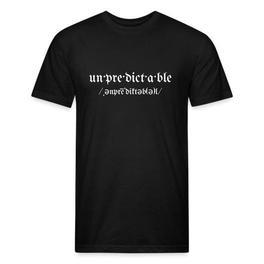 Unpredictable Fitted Cotton/Poly T-Shirt - black