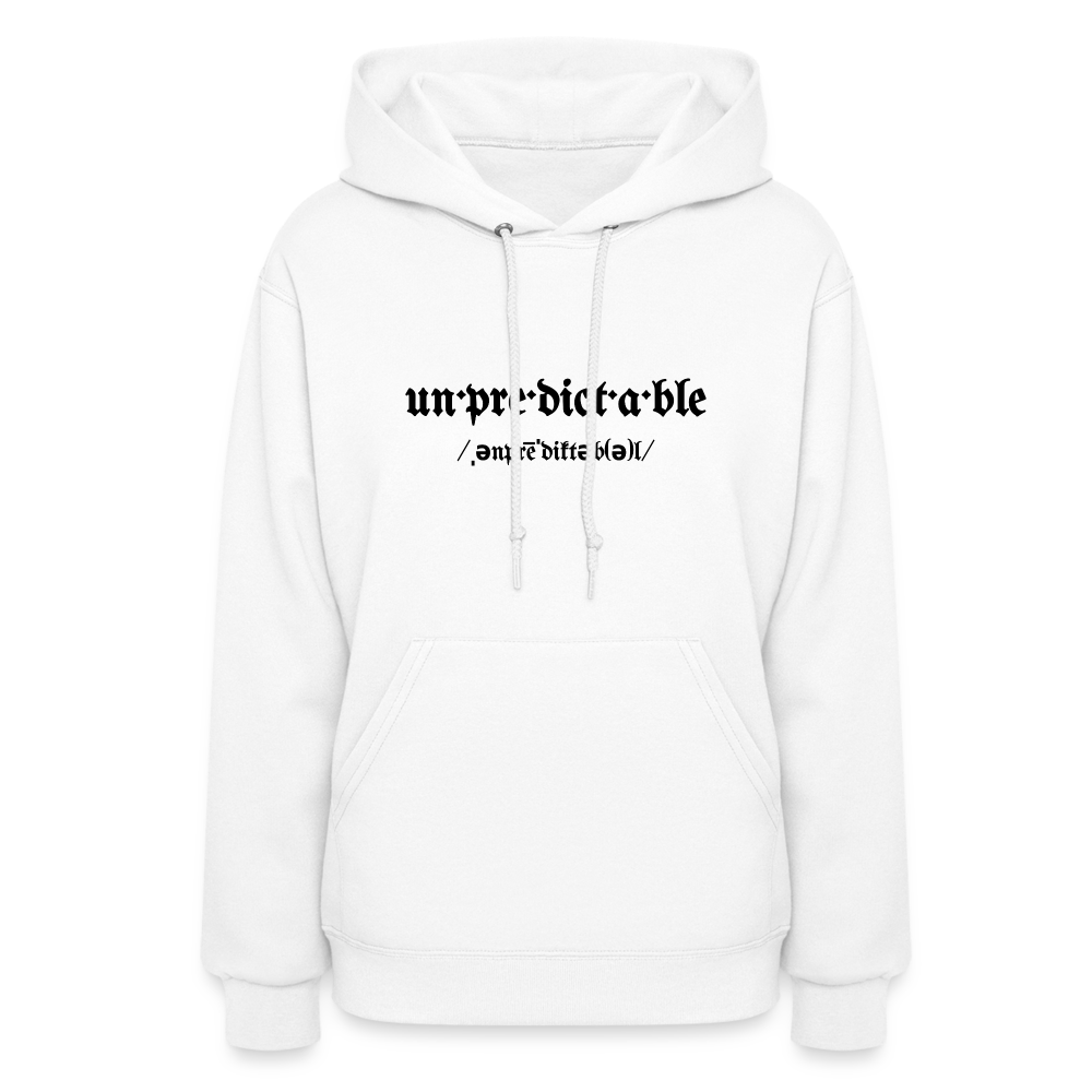 Never Let Them Know Your Next Move Women's Hoodie BLK - white