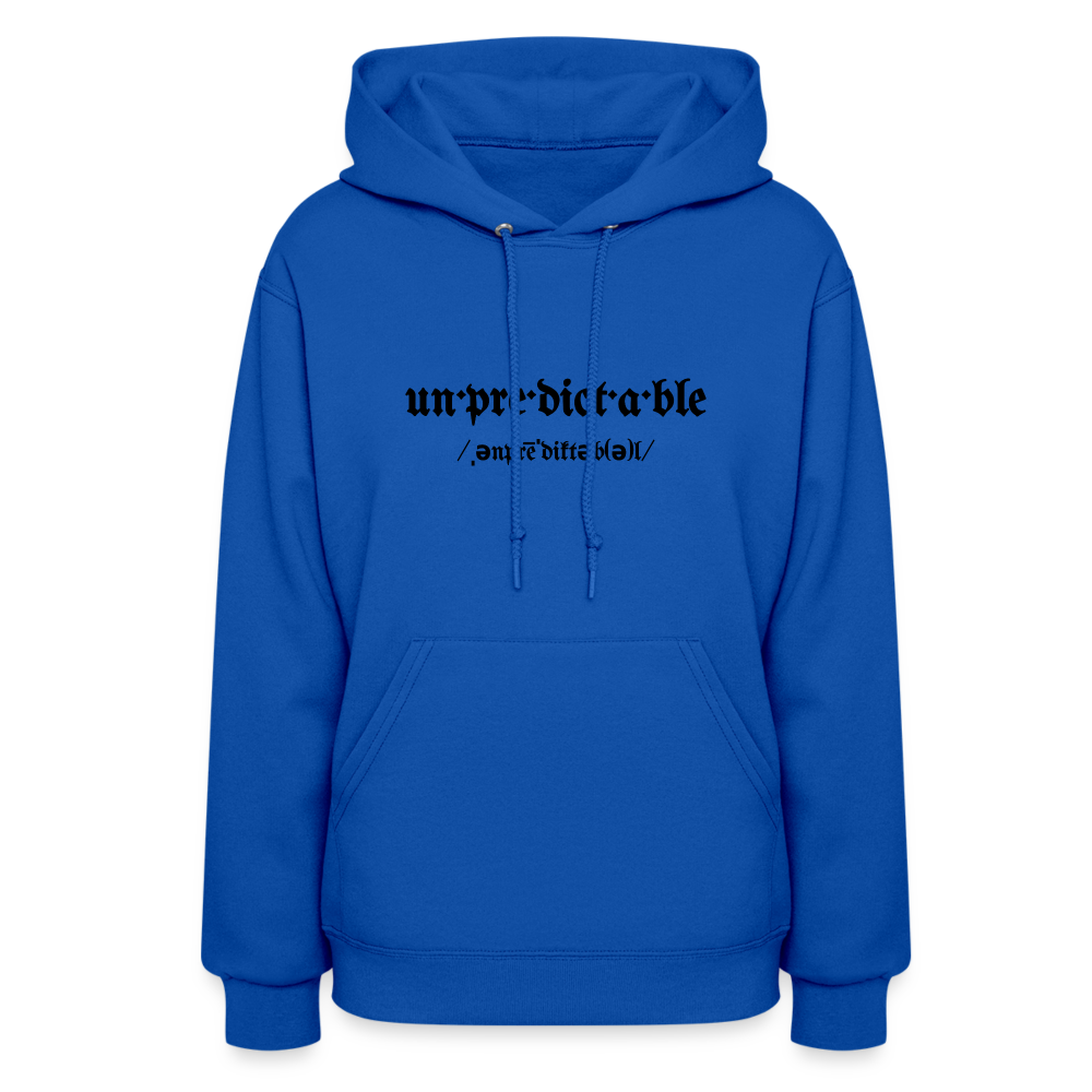 Never Let Them Know Your Next Move Women's Hoodie BLK - royal blue